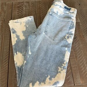 NEW  Ética Estilo MARCELLA High Rise Skinny Denim Jeans Bleach Tye-Dye Sz 27